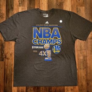 Adidas Golden State Warriors 2015 NBA Champs Locker Room Edition TShirt Mens 2XL